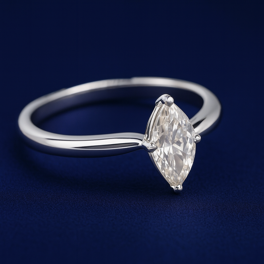 1ct Moissanite Marquise Solitaire Ring Galnuv