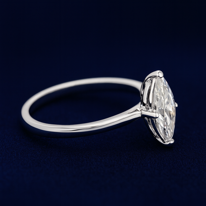 1ct Moissanite Marquise Solitaire Ring Galnuv