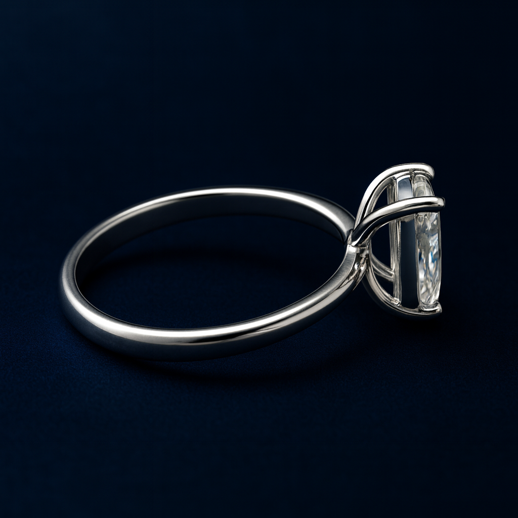 1ct Moissanite Radiant Cut Solitaire Ring Galnuv