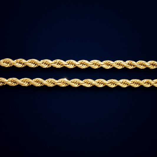 10K Yellow Gold 2.5mm Rope Chain Galnuv