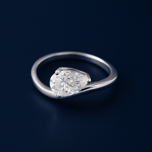 1.5ct Moissanite Pear Engagement Ring Galnuv