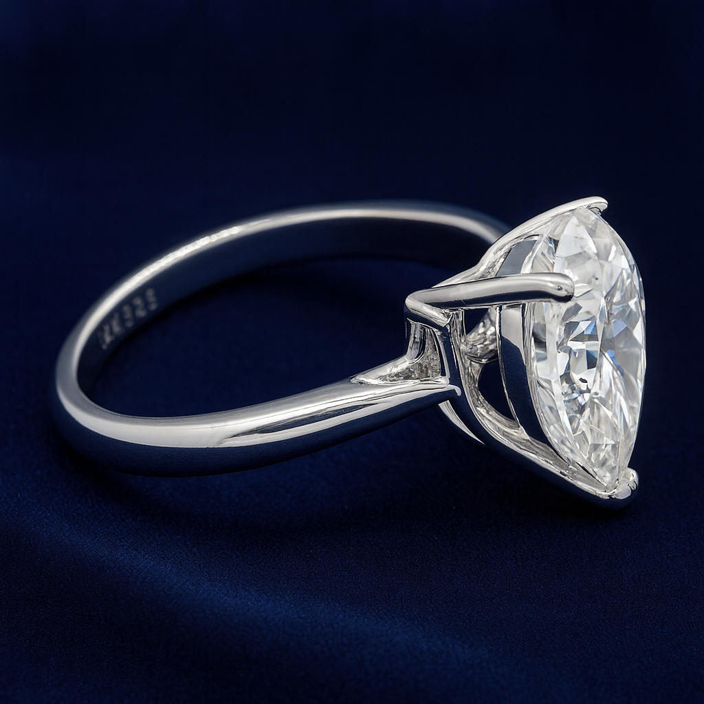 2ct Moissanite Pear Engagement Solitaire Ring Galnuv