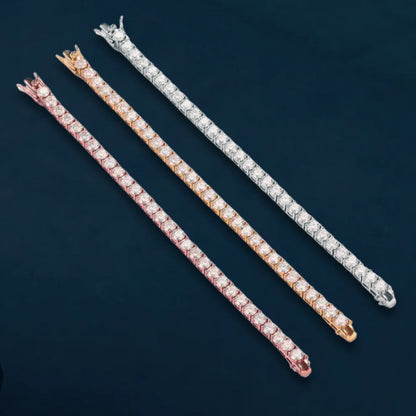 5mm Moissanite Silver Tennis Bracelet Galnuv