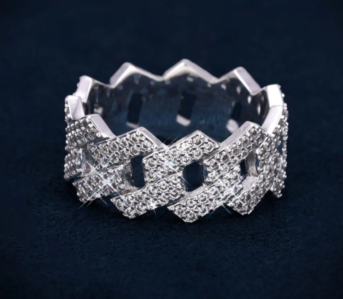 Cuban Ring Moissanite Galnuv