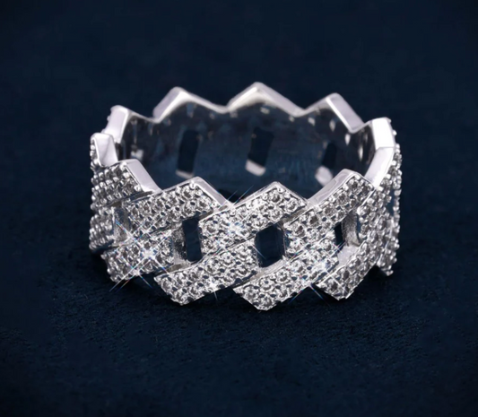 Cuban Ring Moissanite Galnuv
