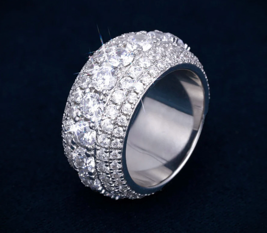 5 Row Eternity Ring Moissanite Galnuv