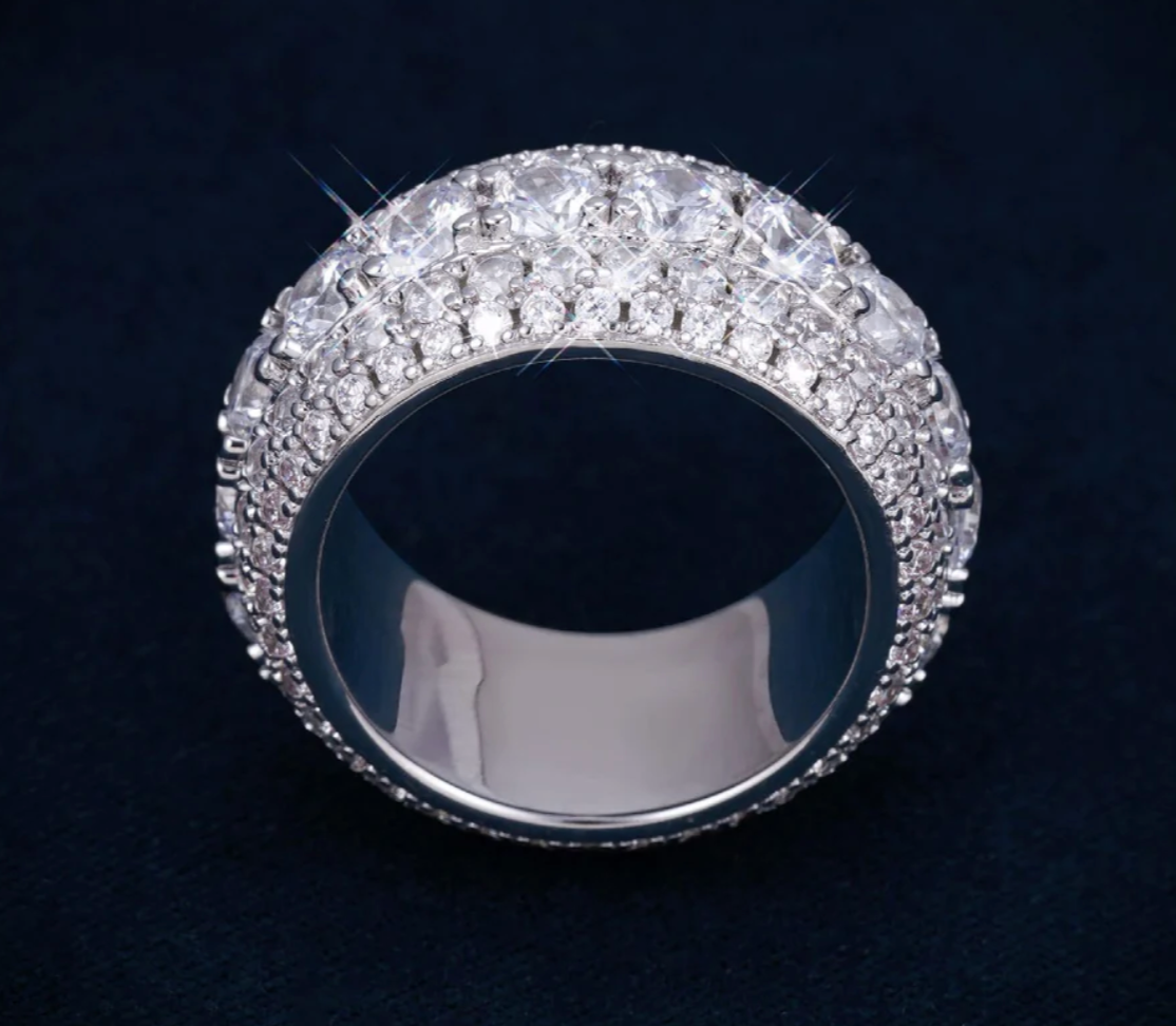 5 Row Eternity Ring Moissanite Galnuv