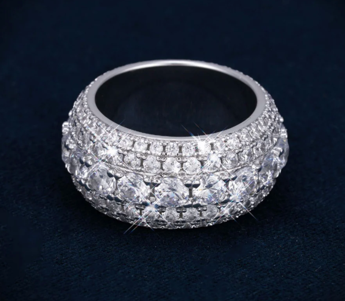 5 Row Eternity Ring Moissanite Galnuv