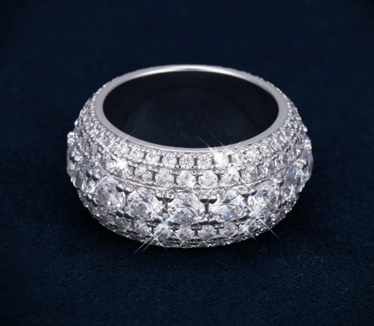 5 Row Eternity Ring Moissanite Galnuv