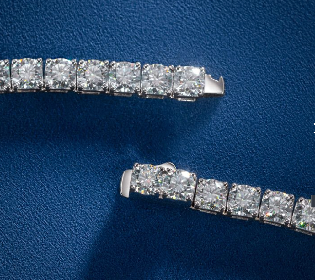 Moissanite Silver Tennis Chains (All Size) Galnuv