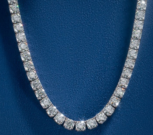 Moissanite Silver Tennis Chains (All Size) Galnuv