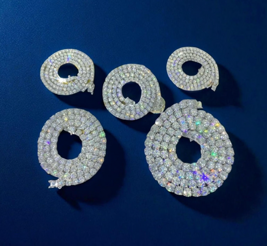 Moissanite Silver Tennis Chains (All Size) Galnuv