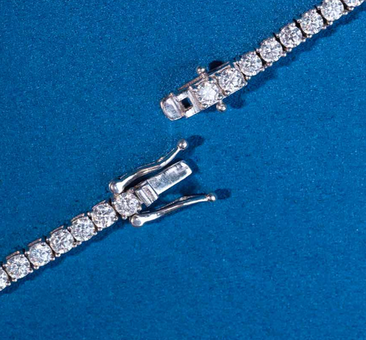 3mm Moissanite Silver Tennis Chains Galnuv