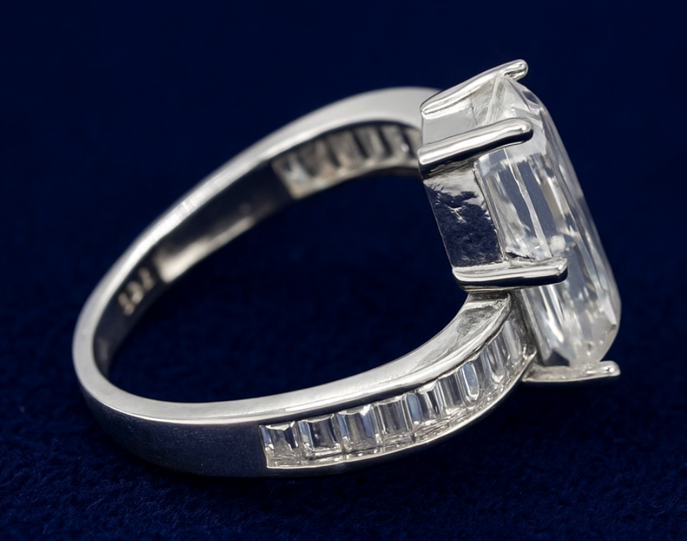 Moissanite Twin Asscher Ring Galnuv