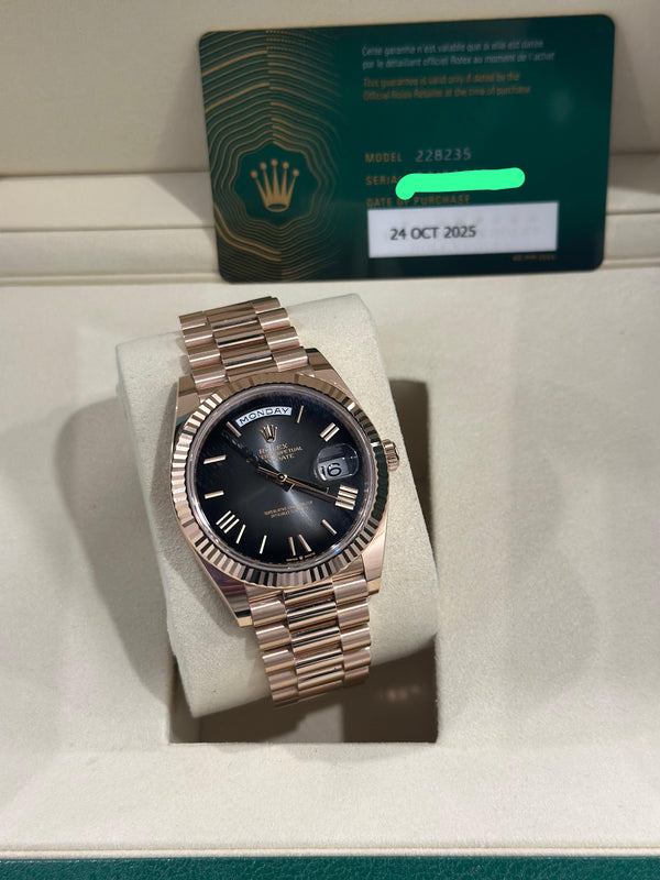 proGalnuv duct_name - Galnuv ROLEX DAY - DATE 40MM – 18k ROSE GOLD PRESIDENT OMBRÉ DIAL 228235 Galnuv