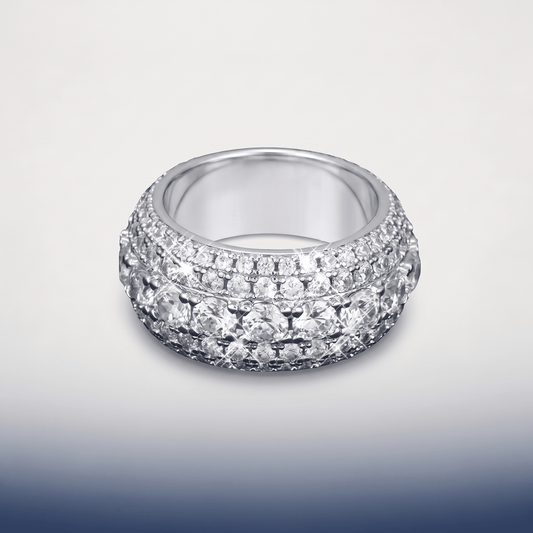 #proGalnuv duct_name# - Galnuv Custom ProductsSilver75 Row Eternity Ring Moissanite