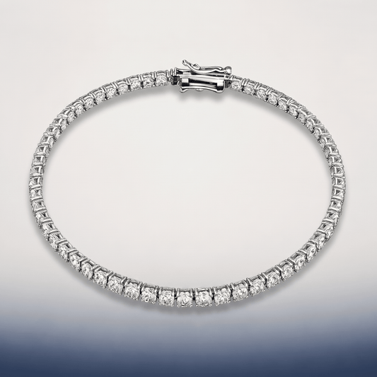 #proGalnuv duct_name# - Galnuv Custom Products7"3mm Moissanite Silver Tennis Bracelet