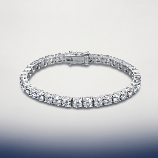 #proGalnuv duct_name# - Galnuv Custom Products7inch5mm Moissanite Silver Tennis Bracelet