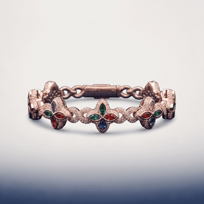 #proGalnuv duct_name# - Galnuv 7 InchClover Colorful Moissanite Bracelet