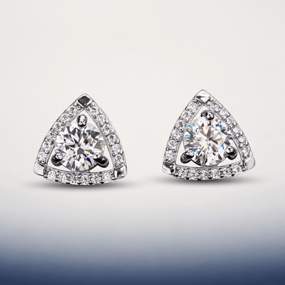 #proGalnuv duct_name# - Galnuv Custom Products0.5ct0.5ct Moissanite Earrings Halo Triangle Studs