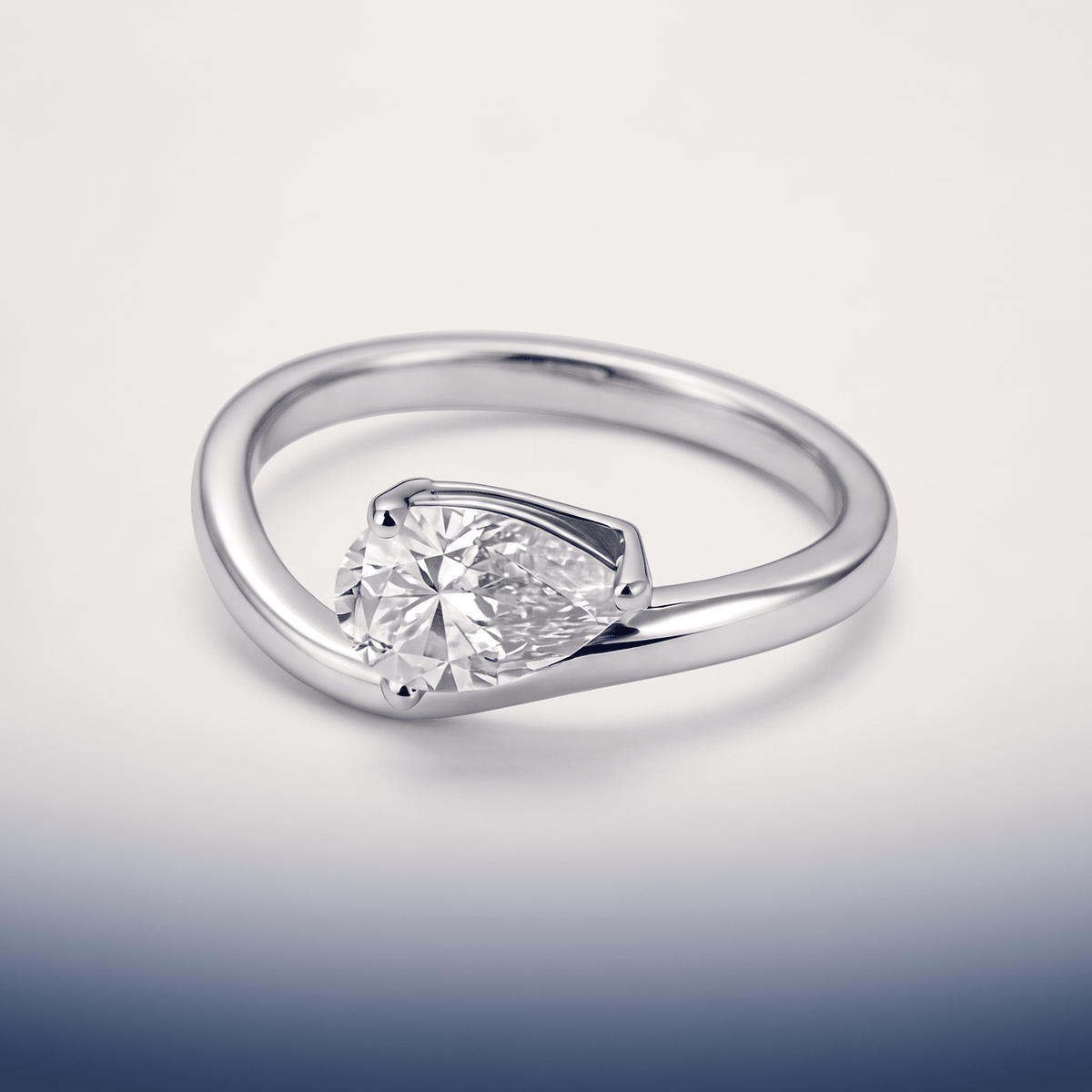 #proGalnuv duct_name# - Galnuv Custom Products6White gold1.5ct Moissanite Pear Engagement Ring