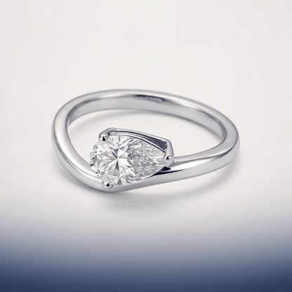 #proGalnuv duct_name# - Galnuv Custom Products6White gold1.5ct Moissanite Pear Engagement Ring