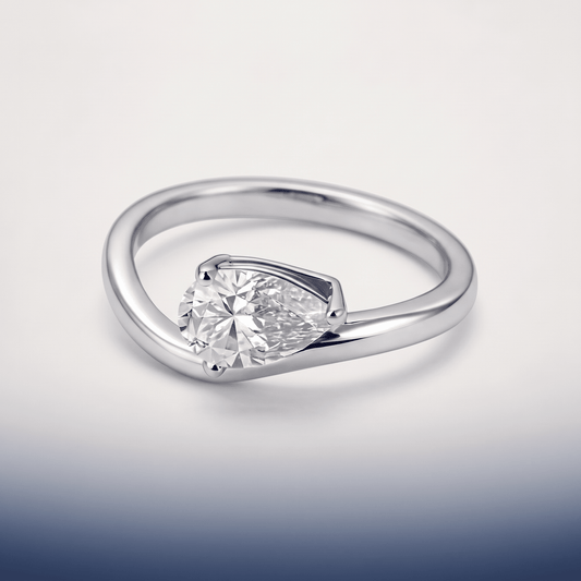 #proGalnuv duct_name# - Galnuv Custom Products6White gold1.5ct Moissanite Pear Engagement Ring