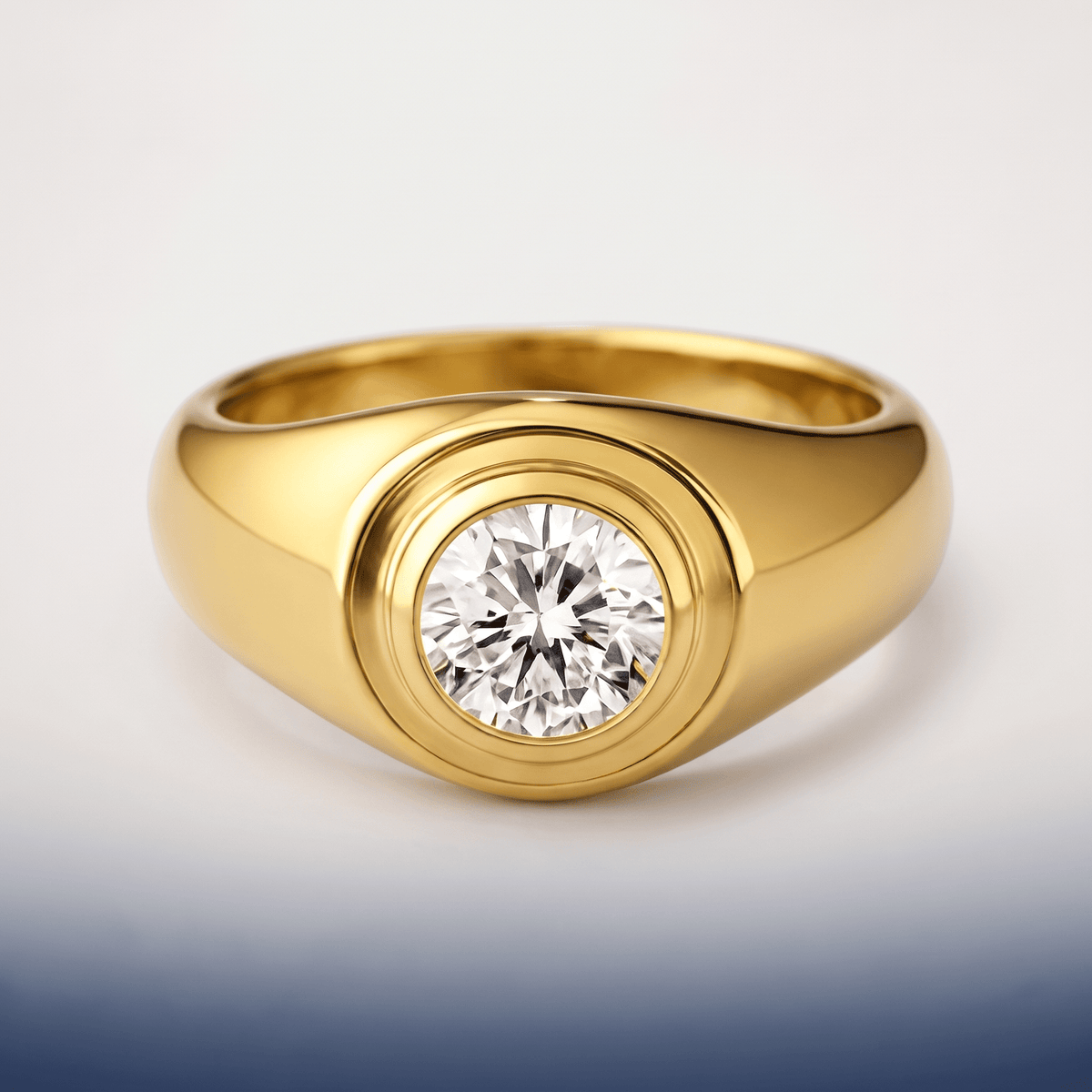 #proGalnuv duct_name# - Galnuv Custom ProductsRose gold661ct Moissanite Round Engagement Bezel Ring