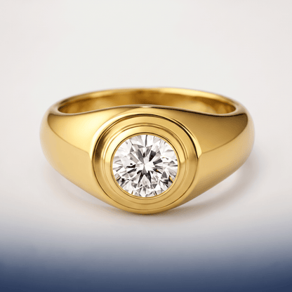 #proGalnuv duct_name# - Galnuv Custom ProductsRose gold661ct Moissanite Round Engagement Bezel Ring
